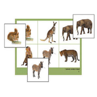 Лото "Дикие животные" (4 планшета, 24 карточки, цветное, ламинированное) - «globural.ru» - Воркута