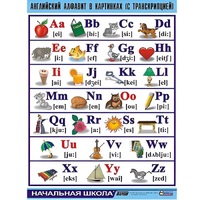 Таблица демонстрационная "Английский алфавит в картинках"(70x100) - «globural.ru» - Воркута