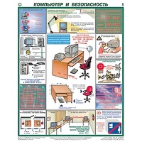 Плакаты "Компьютер и безопасность" (2 листа, размер 450х600) - «globural.ru» - Воркута