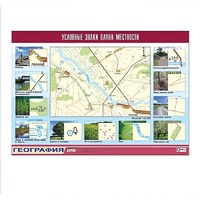 Таблица демонстрационная "Условные знаки плана местности" (винил 70x100) - «globural.ru» - Воркута