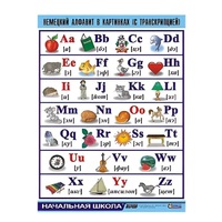 Таблица демонстрационная "Немецкий алфавит в картинках" (винил 100х140) - «globural.ru» - Воркута