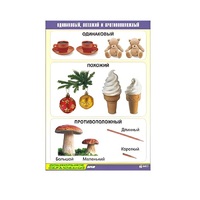 Таблица демонстрационная "Одинаковый, похожий и противоположный" (винил 70x100) - «globural.ru» - Воркута