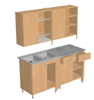 Мебель кухонная (столы с гигиеническим покрытием, шкаф для хранения посуды, сушка для посуды, моечная раковина) - «globural.ru» - Воркута
