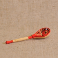 Музыкальная ложка с Хохломской и Городецкой росписью - «globural.ru» - Воркута