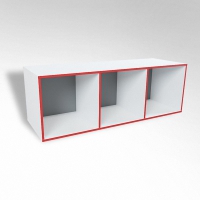 Открытая настенная полка-3-х секционная ТР3 ЛДСП  - «globural.ru» - Воркута