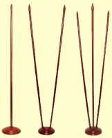 Подставка для флагов напольная с тремя отверстиями в сборе (дерево) - «globural.ru» - Воркута