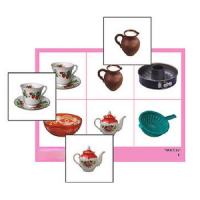 Лото "Посуда" (4 планшета, 24 карточки, цветное, ламинированное) - «globural.ru» - Воркута