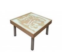 Столик на ножках для рисования песком Радуга. Подсветка белая - «globural.ru» - Воркута