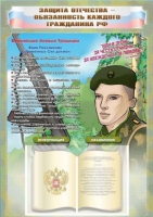 Стенд-уголок "Защита Отечества – обязанность каждого гражданина Российской Федерации" - «globural.ru» - Воркута