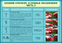 Стенд "Вязание крючком. Условные обозначения. Часть 2" - «globural.ru» - Воркута