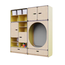 Детская стенка с местом для хранения и овальной зоной отдыха из коллекции «НЕГА» (цвет желтый) - «globural.ru» - Воркута