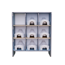 Детский стеллаж под горшки из коллекции «НЕГА» (голубой) - «globural.ru» - Воркута