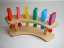 Тактильно-развивающая панель "Разноцветное домино" (3 домино, стартовая) - «globural.ru» - Воркута