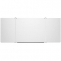 Доска магнитно-маркерная настенная трехэлементная белая полимерная - «globural.ru» - Воркута