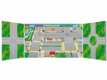 Доска магнитно-маркерная комбинированная, панорамная, трехэлементная "Азбука дорожного движения" - «globural.ru» - Воркута