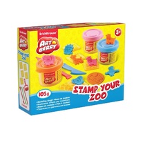 Пластилин на растительной основе Artberry/Stamp Your Zoo 3 бан./35 г со штампами - «globural.ru» - Воркута