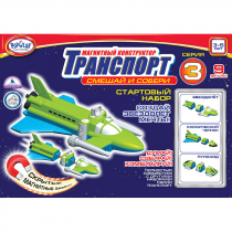 Магнитный конструктор Транспорт "Смешай и собери". Серия 3. Стартовый набор 3-5 лет - «globural.ru» - Воркута