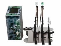 Учебно-тренировочный комплекс огневой подготовки "Стрелец-5" (массогабаритные макеты оружия 3 АК и 3 ПМ, металлический шкаф, сенсорный антивандальный монитор) - «globural.ru» - Воркута