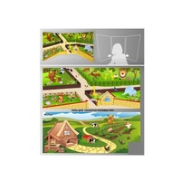 Стенд для сюжетно-ролевых игр 2-х сторонний (Зоопарк, ферма) - «globural.ru» - Воркута