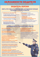 Плакат "Водитель обязан " 1000*1400 винил - «globural.ru» - Воркута