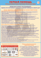 Плакат "Первичный осмотр пострадавшего, оценка его состояния и оказание первой помощи на месте ДТП " 1000*1400 винил - «globural.ru» - Воркута