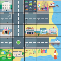 Тематическое поле-маршрутизатор  для мини-робота «На берегу моря» - «globural.ru» - Воркута