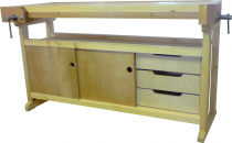 Верстак деревянный столярный Школьный (сосна) с тумбой Практик - «globural.ru» - Воркута