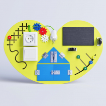 Бизиборд "Большое жёлтое сердце" - «globural.ru» - Воркута