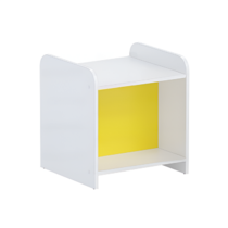 Стеллаж для пособий 6 (белый/желтый)  - «globural.ru» - Воркута