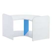 Стеллаж для пособий 7 (белый/синий)  - «globural.ru» - Воркута