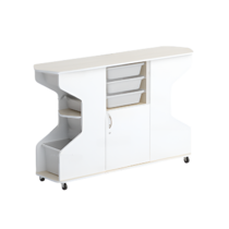 Стеллаж Робик 002 (дуб молочный/белый) - «globural.ru» - Воркута