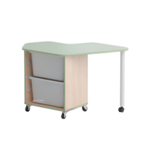 Стол детский правый Робик 002 (бук/фисташковый)  - «globural.ru» - Воркута