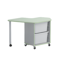 Стол детский левый Робик 002 (серый/фисташковый)  - «globural.ru» - Воркута