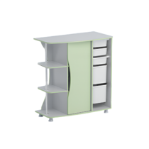 Стеллаж левый Робик 001 (серый/фисташковый)  - «globural.ru» - Воркута