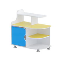 Тумба для пособий (белый/желтый/синий) - «globural.ru» - Воркута