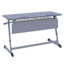 Парта двухместная Nomad V с полиуретановой кромкой регулируемая по высоте  - «globural.ru» - Воркута