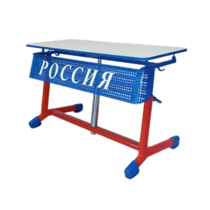 Стол ученический двухместный "Патриот-2о" на газовом лифте (р.гр. № 3-7 и наклоном столешницы) - «globural.ru» - Воркута