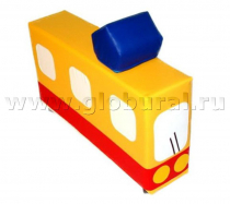 Напольная мягкая игрушка «Трамвай» каталка - «globural.ru» - Воркута