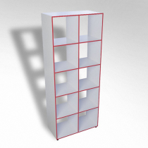 Шкаф открытый многосекционный ТР10 ЛДСП  - «globural.ru» - Воркута