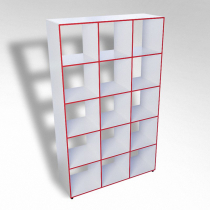 Шкаф открытый многосекционный ТР15 ЛДСП  - «globural.ru» - Воркута