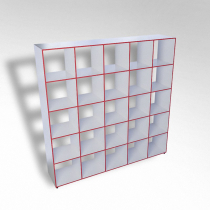 Шкаф открытый многосекционный ТР25 ЛДСП - «globural.ru» - Воркута