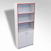 Стеллаж полуоткрытый А-310 ТР со стеклом ЛДСП  - «globural.ru» - Воркута