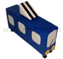 Напольная мягкая игрушка «Троллейбус» каталка - «globural.ru» - Воркута