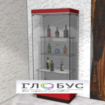 Витрина музейная с фризом и полками - «globural.ru» - Воркута