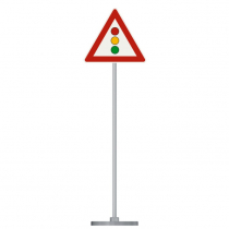 Знак дорожный "Светофорное регулирование" 1.8 типоразмер 40 на стойке с основанием 3кг - «globural.ru» - Воркута