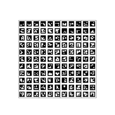 Поле aruco-меток, не бликующая поверхность 101 метка - «globural.ru» - Воркута