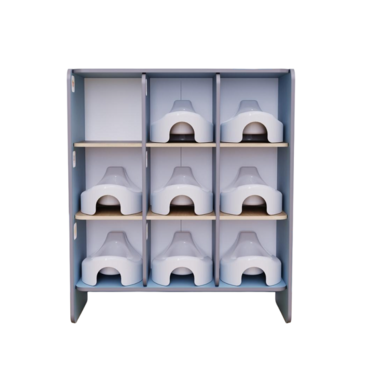 Детский стеллаж под горшки из коллекции «НЕГА» (голубой) - «globural.ru» - Воркута