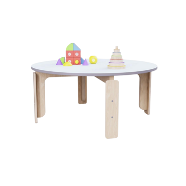 Круглый растущий стол из коллекции «НЕГА» р.гр. 0-1 (цвет голубой) - «globural.ru» - Воркута