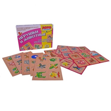 Лото в картинках для обучения детей английскому и немецкому языку «Игрушки и животные» - «globural.ru» - Воркута