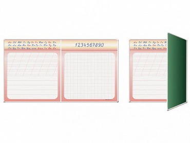 Доска аудиторная меловая, магнитно-маркерная двухэлементная (в клетку, линейку, косую линейку) - «globural.ru» - Воркута